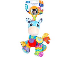 Playgro- Activiteiten Vriend Clip Clop- Baby- Speelgoed - Hangspeeltje - Kinderwagenspeeltje - Rammelaar - Kinderwagenaccessoire - Buggyaccessoire - Educatief Speelgoed - Knuffeldier