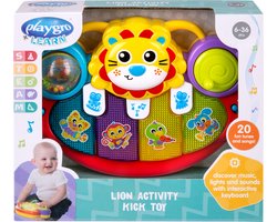 Playgro Activiteitenpaneel Leeuw - Trappelkussen - Acvititeitenspeeltje - Pianomat Interactief baby speelgoed - trappelmat baby - Educatief speelgoed - Babypiano - Speelgoed Baby Eenvoudig bevestigen - met muziek en geluid