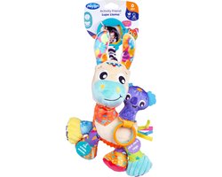Playgro Activity Friend Lupe Llama - Hangspeeltje - Baby Speelgoed - Kinderwagenspeeltje - Rammelaar - Kinderwagenaccessoire - Buggyaccessoire - Educatief Speelgoed - Knuffeldier