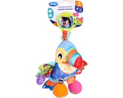 Playgro Activity Friend Tamika Toucan - Baby Speelgoed - Hangspeeltje - Kinderwagenspeeltje - Rammelaar - Kinderwagenaccessoire - Buggyaccessoire - - Educatief Speelgoed - Knuffeldier