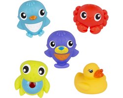Playgro Badspeelgoed - Under the Sea Squirtees- Badspeelgoed - Set van 5 stuks - Speelgoed Baby - Speelgoed 1 jaar - Baby Speelgoed - badspeelgoed - speelgoed bad - Baby badspeelgoed
