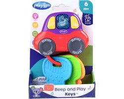 Playgro Beep and Play sleutels- Rammelaar - Bijtrammelaar - bijtring - Baby speelgoed - bijtspeeltje - Grijpspeelgoed - Speeltje - Baby rammelaar- Met licht en geluid