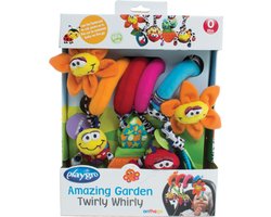 Playgro Boxspiraal Amazing Garden Twirly Whirly - Kinderwagen Speeltje - Speelgoed baby - Baby speelgoed - Activiteitenspiraal baby speelgoed 6 maanden -baby speelgoed 1 jaar - Baby kinderwagen