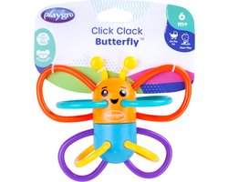 Playgro Click Clack Butterfly Rammerlaar - Bijtrammelaar - bijtring - Baby speelgoed - bijtspeeltje - Grijpspeelgoed - Speeltje - Baby rammelaar- Met geluid