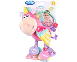 Playgro Clip Clop Rammelaar Unicorn Eenhoorn Roze - Activiteitenspeeltje - Rammelaar - Kraamkado - Baby speelgoed - Babyspeeltje - Kinderwagenaccessoire - Knuffeldier - Baby rammelaar - Bijtspeelgoed - Grijpspeelgoed - Baby