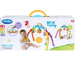 Playgro Fold and Go Playgym - Babygym - acitiviteitengym - Speelgoed Baby - Babyspeelgoed - Pasgeboren baby speelgoed - Ontwikkeling Baby - Kraamcadeau - 5 afneembare hangspeeltjes
