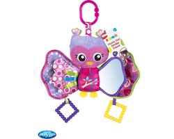 Playgro - Knuffel - Activiteiten uil - Knuffeldier - Hooty Owl - Buggy - Kinderwagen - Box -Baby - Speelgoed - 0+ - Uil