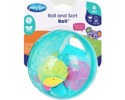 Playgro Roll and Sort Ball - Baby bal - vormsorteerder - Baby speelbal - Speelgoed Baby - Speelgoed 1 jaar - Educatief baby speelgoed - Bal voor baby - motoriek baby - Baby rammelaar - interactief baby speelgoed - inclusief zachte blokken