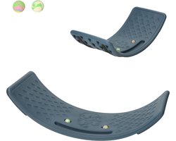Playos® - Balansbord - met Balletjes - Blauw - tot 90 kg - Plastic - Antislip - 67 cm x 27.5 cm - Kinderen en Volwassenen - Wiebelbord Peuters - Balanceerbord - Balance Board - Montessori Speelgoed