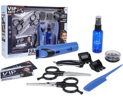 Playos® - Barberset - Blauw - met Geluid - Inclusief Accessoires - Scheerapparaat - Rollenspel - Kappersspeelgoed - Kappersset - Sinterklaas - Speelgoed