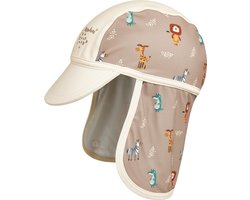 Playshoes - Zonnepet - UV - Werend - Wilde Dieren - Taupe - Crème -49cm