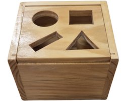 Playwood – houten vormenstoof – Retro - naturel kleur 10x9x8 cm