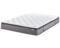 PLEASANT - Pocketveringmatras hard - Wit - 180 x 200 cm - Traagschuim