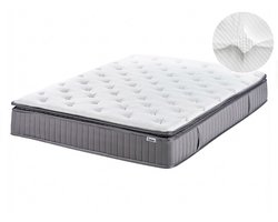 PLEASANT - Pocketveringmatras medium - Wit - 120x200 cm - Pocketveren