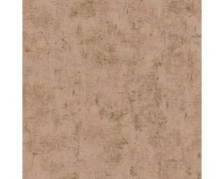 Pleister-look behang Profhome 395146-GU vliesbehang gestructureerd met structuur glanzend roze bronzen 5,33 m2