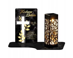 Plexido - Zonnelamp XL - Marmeren Gedenkteken - Zwart - Stijlvol Ontwerp