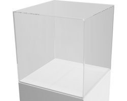 plexiglas vitrinekap of stolp, 45 x 45 x 45 cm (lxbxh), 4mm plexiglas