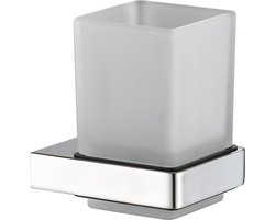 Plieger Altea Glashouder – Bekerhouder badkamer - Wandmontage – Geborsteld Chroom