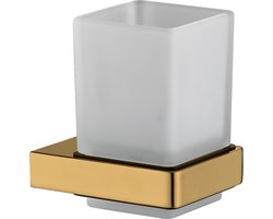 Plieger Altea Glashouder – Bekerhouder badkamer - Wandmontage – Geborsteld Goud