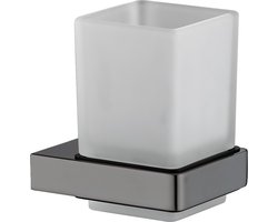 Plieger Altea Glashouder – Bekerhouder badkamer - Wandmontage – Geborsteld Gunmetal