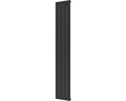 Plieger Cavallino Retto Enkel Designradiator – 180 cm x 29.8 cm - 614 Watt – Zwart grafiet (Black graphite)