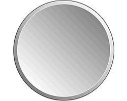 Plieger Charleston 4mm ronde spiegel met facetrand O 50cm zilver