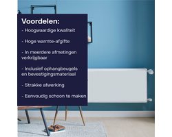 Plieger Compact Paneelradiator Type 11 Vlak - Wit - 50 x 40 cm