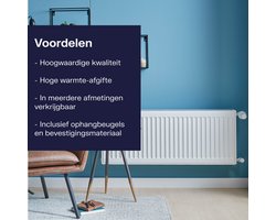 Plieger Compact Paneelradiator Type 11 - Wit - 60 x 140 cm