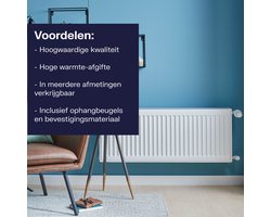 Plieger Compact Paneelradiator Type 22 - Wit - 90 x 80 cm