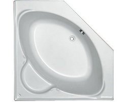 Plieger Contour hoekbad 125x125x42cm acryl met poten wit
