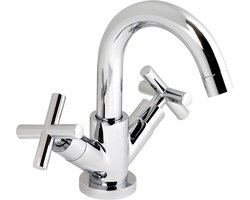 Plieger Cross Wastafelkraan - Met Hoge Draaibare Uitloop - Chroom