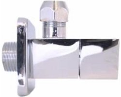 Plieger design hoekstopkraan vierkant 1/2 buitendraad x 10 mm chroom