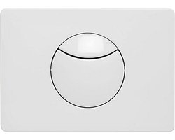 Plieger Donau Bedieningspaneel – Bedieningspaneel Toilet – 2 Knoppen Rond – Bedieningspaneel Wit