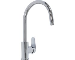 Plieger Dour Keukenkraan - 1-gats- Hoge ronde uitloop - Zijbediening