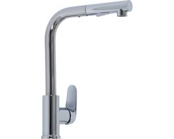 Plieger Dour Keukenkraan - 1-gats - Uittrekbare uitloop - Chroom