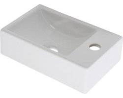 Plieger Houston fontein 37x23cm met kraangat rechts wit