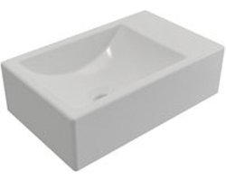 Plieger Houston fontein links zonder kraangat 37x23cm mat wit