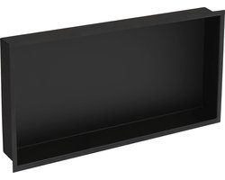 Plieger Inbox Inbouwnis - Met Flens - RVS - 60 x 30 x 7.5 cm - Matzwart