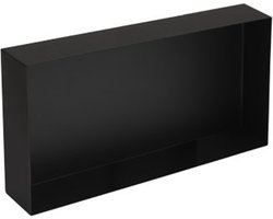 Plieger Inbox Inbouwnis - Opbouwnis - RVS - 60x30x10cm - Matzwart