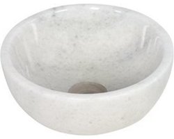 Plieger Mini Round waskom - 26x26x12cm - marmer wit