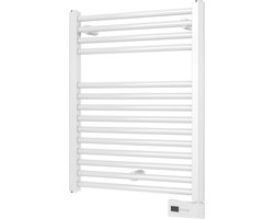 Plieger Palermo-EL III/Fischio Elektrische Designradiator – Handdoekradiator – 68.8 cm x 55 cm – 300 Watt – Wit
