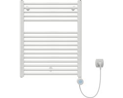 Plieger Palermo Nexus Pack Elektrische Designradiator – Handdoekradiator – Complete set – 73.5 cm x 60 cm – 400 Watt – Wit