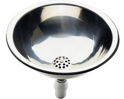 Plieger Rimini Wastafel - Spoelbak - 33,5cm RVS gepolijst met plug