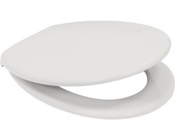 Plieger Rondo Toiletbril - Universele vorm WC Bril - Duroplast - Wit - Met Deksel - Softclose - Kunststof bevestiging