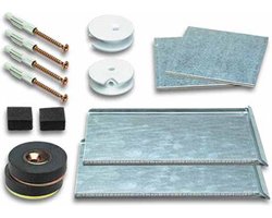 Plieger Safemax 16 ophangset verdekt voor spiegel met magneetbevestiging 20x10cm tot max 16 m2