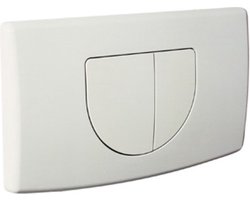 Plieger Spring bedieningsplaat - frontbediening - dubbele spoeltechniek - wit