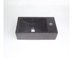 Plieger Stone fontein met kraangat rechts 40x22cm antraciet