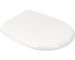 Plieger Uni Toiletbril - Universele vorm WC Bril - Duroplast - Wit - Met Deksel - Softclose - Quick Release - RVS Bevestiging