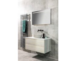 Plieger Uno Plus Spiegel - 80x80cm - LED - Schakelaar & Verwarming