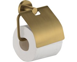 Plieger Vigo Closetrolhouder - Toiletrolhouder Met Klep – 10 jaar garantie – Geborsteld Goud